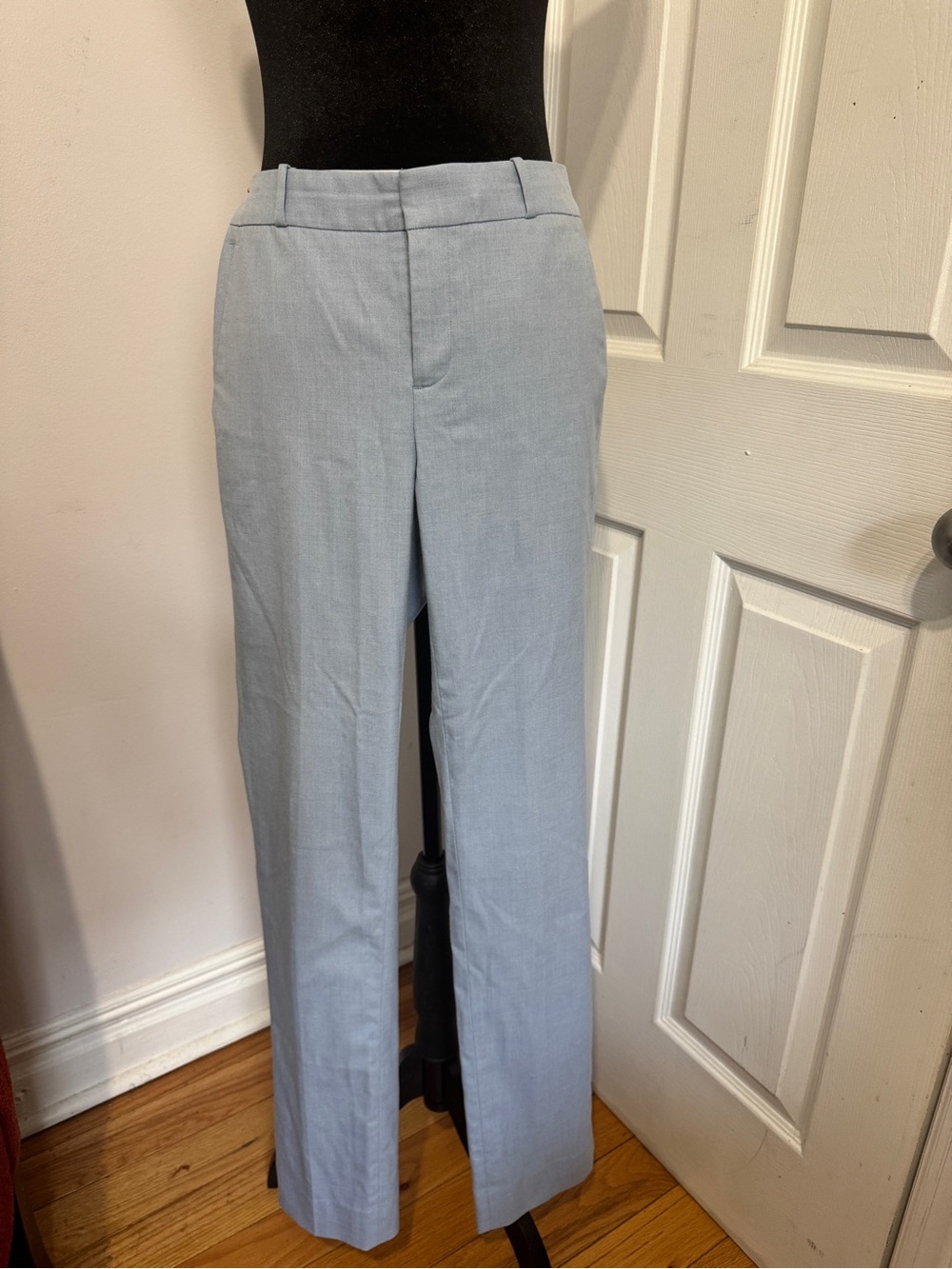 Banana Republic Light Blue Tailored Straight-Leg Trousers